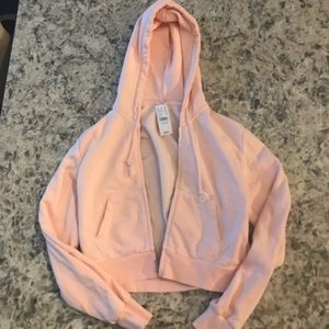 Brandy Melville light pink crystal hoodie